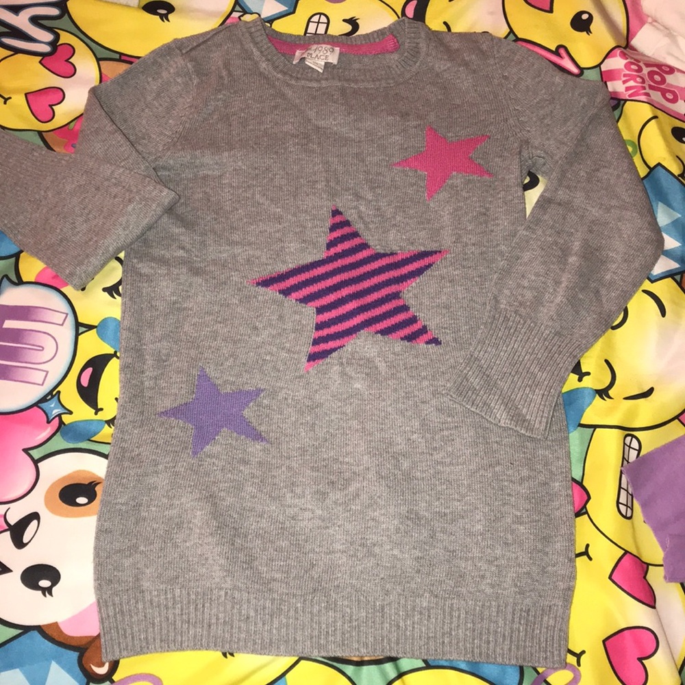 The Children’s Place gray star sweater 5/6